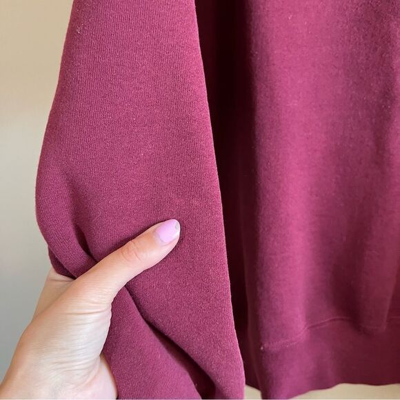 ✨Jerzees Maroon Estes Park Colorado Floral Embroidered Crewneck Sweatshirt Large - Picture 7 of 10